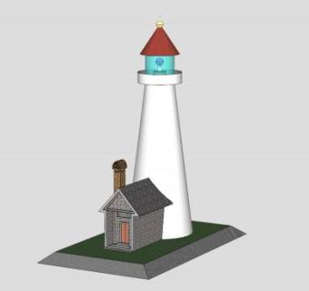 玩具灯塔SU模型下载_sketchup草图大师SKP模型