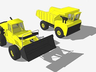 玩具卡车<em>装载机</em>SU模型下载_sketchup草图大师SKP模型