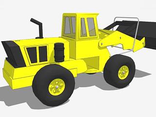 唐卡玩具黄色装载机SU模型下载_sketchup草图大师SKP模型