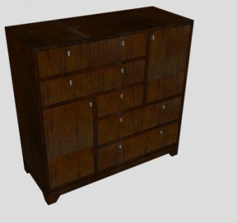 红木装饰斗柜SU模型下载_sketchup草图大师SKP模型
