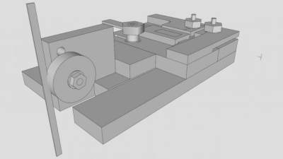 数字玩具轮踏面切割夹具SU模型下载_sketchup草图大师SKP模型