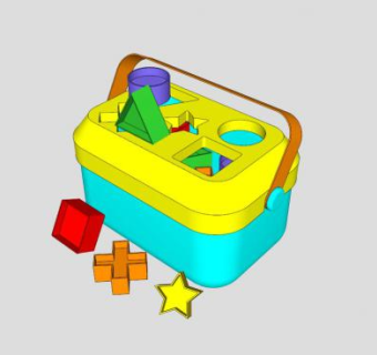 形状分类机玩具SU模型下载_sketchup草图大师SKP模型