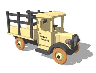 <em>旧</em>玩具农场卡车SU模型下载_sketchup草图大师SKP模型
