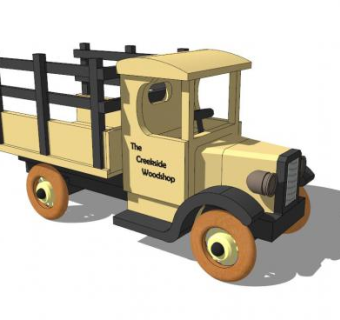 旧玩具农场卡车SU模型下载_sketchup草图大师SKP模型