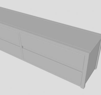 四个抽屉柜SU模型下载_sketchup草图大师SKP模型