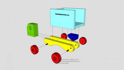 玩具翻斗车SU模型下载_sketchup草图大师SKP模型