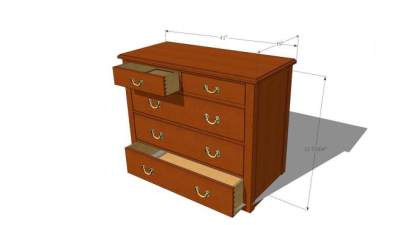 5个抽屉柜子SU模型下载_sketchup草图大师SKP模型