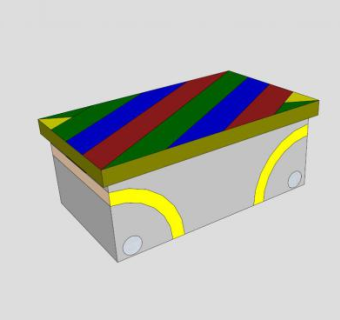 中型玩具盒SU模型下载_sketchup草图大师SKP模型