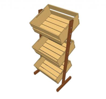 木箱展示收纳盒SU模型下载_sketchup草图大师SKP模型