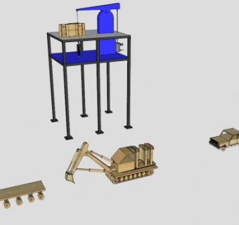 木头玩具SU模型下载_sketchup草图大师SKP模型