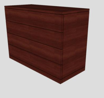 红木简约梳妆台SU模型下载_sketchup草图大师SKP模型