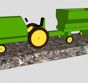 玩具木制货车SU模型下载_sketchup草图大师SKP模型