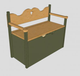 玩具箱SU模型下载_sketchup草图大师SKP模型