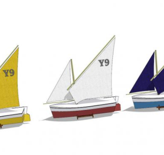 玩具船SU模型下载_sketchup草图大师SKP模型