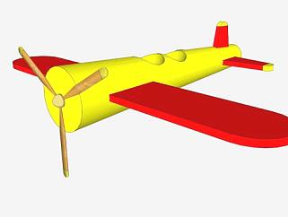 儿童玩具飞机SU模型下载_sketchup草图大师SKP模型