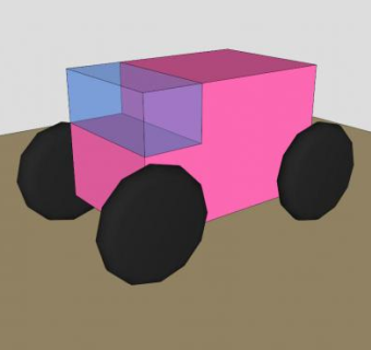 素描物理学车玩具SU模型下载_sketchup草图大师SKP模型