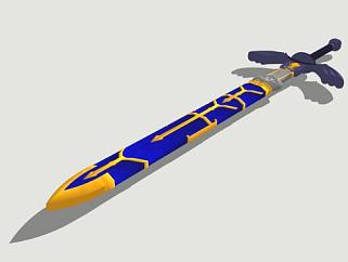 3D宝剑的SU模型设计_su模型下载 草图大师模型_SKP模型