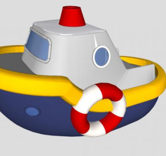 轮船婴儿浴玩具SU模型下载_sketchup草图大师SKP模型