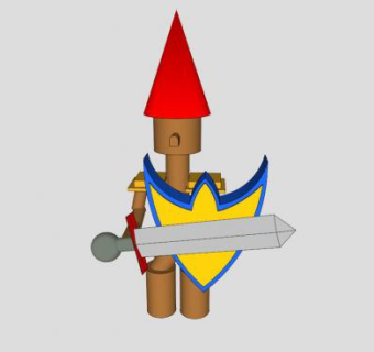 玩具骑士SU模型下载_sketchup草图大师SKP模型