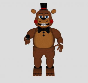 玩具弗雷迪熊SU模型下载_sketchup草图大师SKP模型