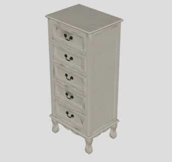 5抽屉式斗柜SU模型下载_sketchup草图大师SKP模型