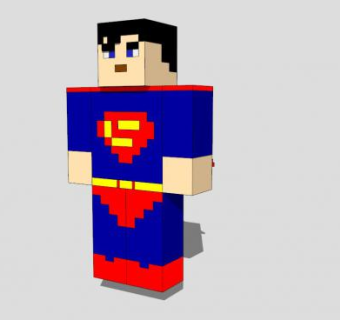 超人玩具SU模型下载_sketchup草图大师SKP模型