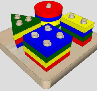 幼儿园积木玩具SU模型下载_sketchup草图大师SKP模型