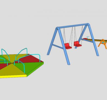 儿童花园玩具SU模型下载_sketchup草图大师SKP模型