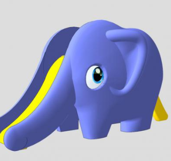 护送者大象滑滑梯SU模型下载_sketchup草图大师SKP模型