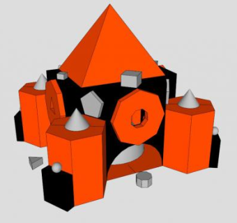 玩具城堡SU模型下载_sketchup草图大师SKP模型