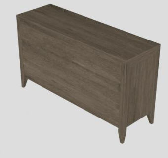 抽屉双梳妆台SU模型下载_sketchup草图大师SKP模型