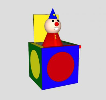 玩具杰克在盒子里SU模型下载_sketchup草图大师SKP模型