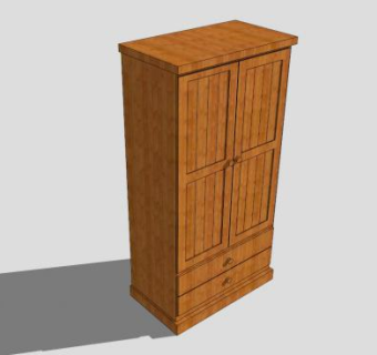 松树花斗柜SU模型下载_sketchup草图大师SKP模型