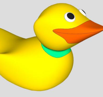 黄色橡皮鸭玩具SU模型下载_sketchup草图大师SKP模型