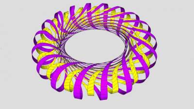 埃舍尔游泳圈玩具SU模型下载_sketchup草图大师SKP模型