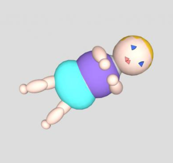 软娃娃儿童玩具SU模型下载_sketchup草图大师SKP模型