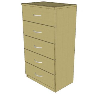 橡木经典抽屉柜SU模型下载_sketchup草图大师SKP模型