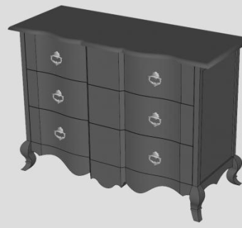 哈佛五斗橱SU模型下载_sketchup草图大师SKP模型