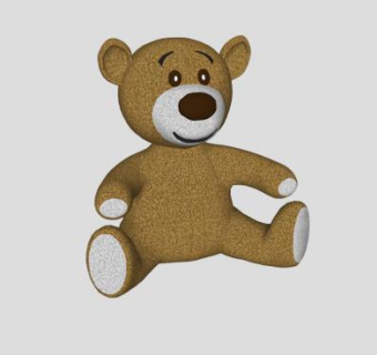 泰迪熊儿童玩具SU模型下载_sketchup草图大师SKP模型