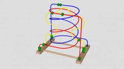 线珠迷宫玩具SU模型下载_sketchup草图大师SKP模型