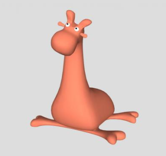 橘色玩具动物SU模型下载_sketchup草图大师SKP模型