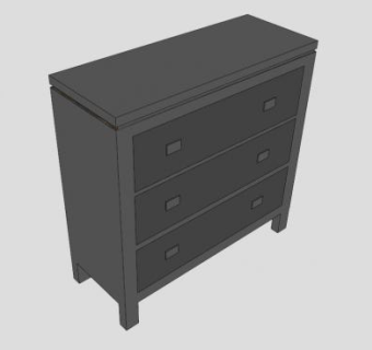 豪华五斗橱SU模型下载_sketchup草图大师SKP模型