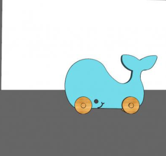 海豚玩具车SU模型下载_sketchup草图大师SKP模型