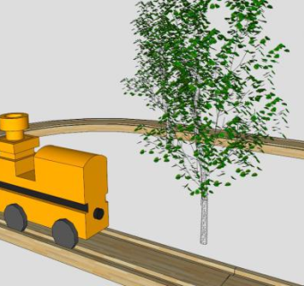 火车轨道玩具SU模型下载_sketchup草图大师SKP模型