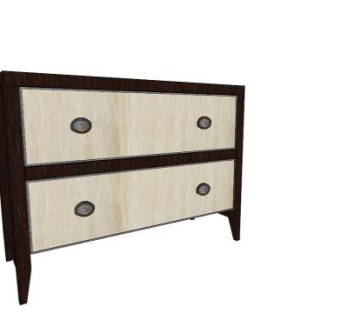 帕尔马两个抽屉柜SU模型下载_sketchup草图大师SKP模型