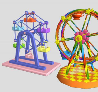 摩天轮玩具SU模型下载_sketchup草图大师SKP模型