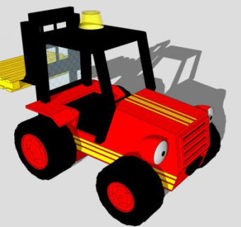 建筑玩具车SU模型下载_sketchup草图大师SKP模型