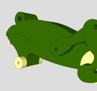 绿色青蛙玩具SU模型下载_sketchup草图大师SKP模型