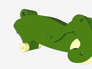 绿色青蛙玩具SU模型下载_sketchup草图大师SKP模型