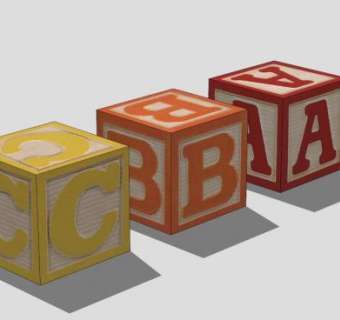 ABC立方体SU模型下载_sketchup草图大师SKP模型